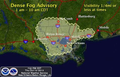Dense Fog Advisory Issued Until 10 Am Friday Morning For Coastal
