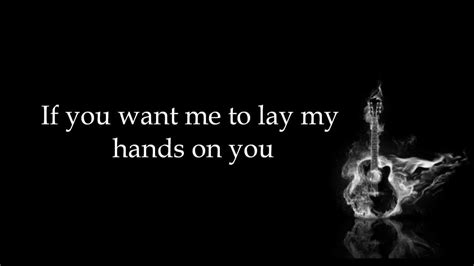 Bon Jovi Lay Your Hands On Me Lyrics Youtube