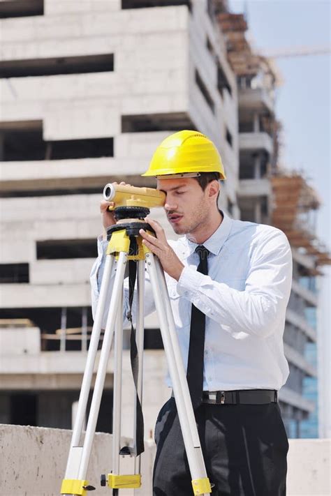 Architect On Construction Site Stock Photo Image Of Industrial