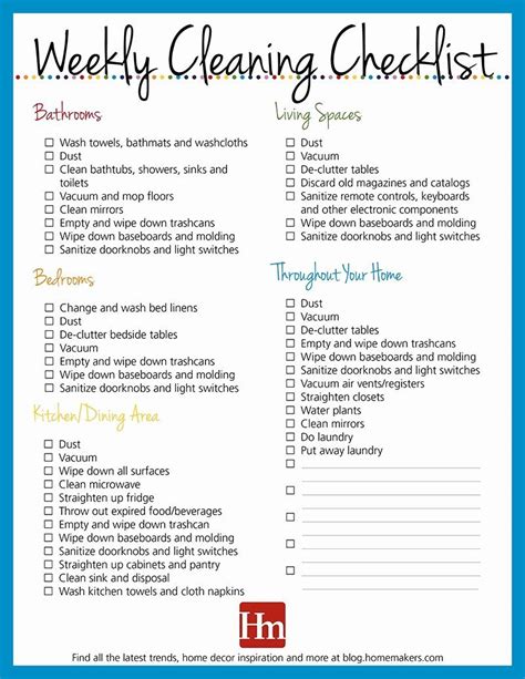 House Cleaning Checklist Template Best Of Free Printables Daily Weekly