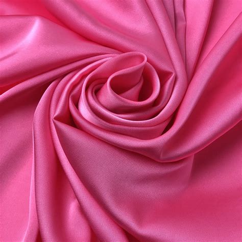 carmine rose pink silk satin fabric by the yard silky fabric etsy