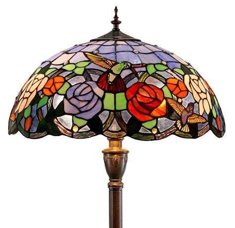 18 Hummingbird Flower Stained Glass Tiffany Floor Lamp Buy Floor