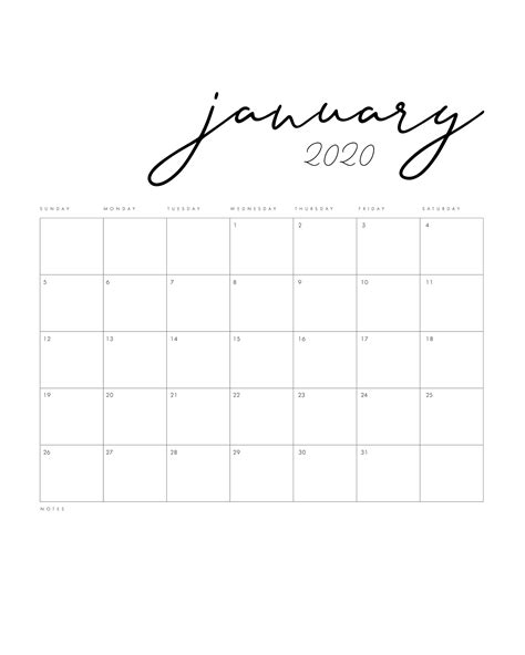 Free Printable Calendar Minimalist Month Calendar Printable