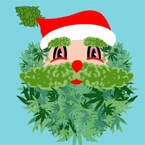 Santa Cannabis Claus Stock Vector Illustration Of Font 228979003