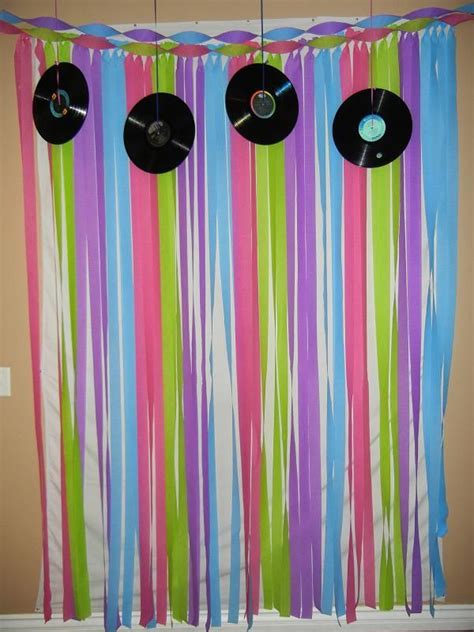 Back Drop For My 80s Theme Photo Booth Made With Variety Colors Of