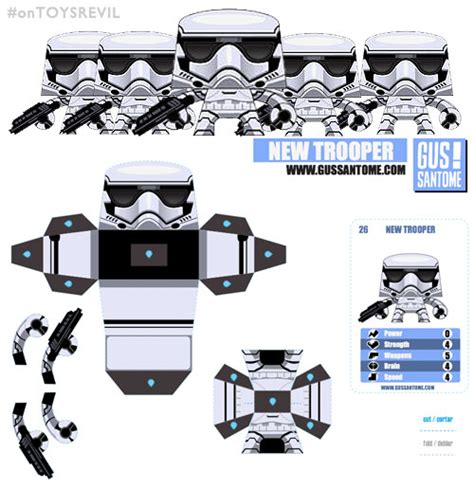 Theforceawakens Stormtrooper As Paper Toys From Gus Santome And Cubeecraft