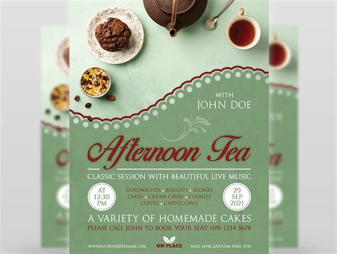 Afternoon Tea High Tea Party Flyer Template By Owpictures On Dribbble
