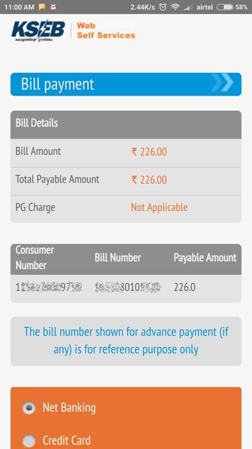 Refer the following link for online registration procedure. KSEB Android App | Bill Payment Using KSEB Official Mobile App