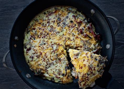 Bacon Mushroom And Cheddar Cheese Frittata Food Without Borders