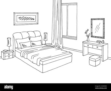 Casa interior blanco y negro colorear Imágenes vectoriales de stock Alamy