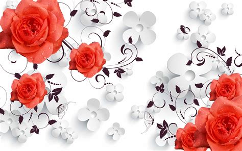 3d Flowers Backdrop Shading Flower Pattern Background Image For Free