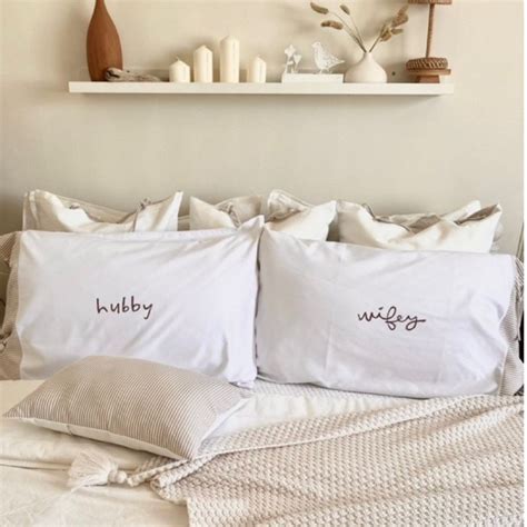 Hubby And Wifey Bedroom Pillow Covers Shopee Philippines