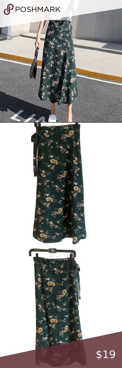Nwot Long Floral Wrap Skirt New Condition Never Worn Wrap And Ties