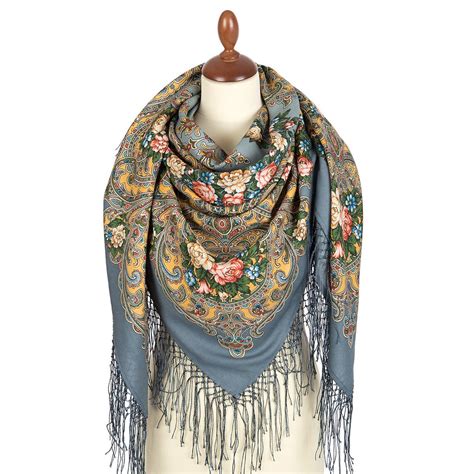 russian authentic original pavlovo posad shawl scarf 100 etsy