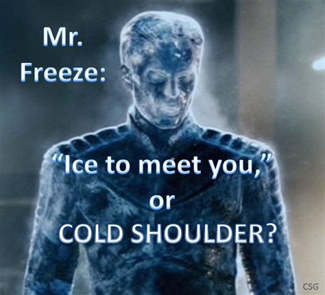 Mr Freeze Ice Puns