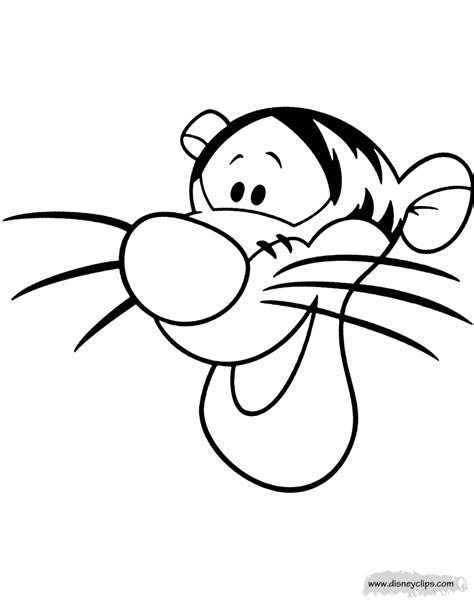 Tigger Face Coloring Pages