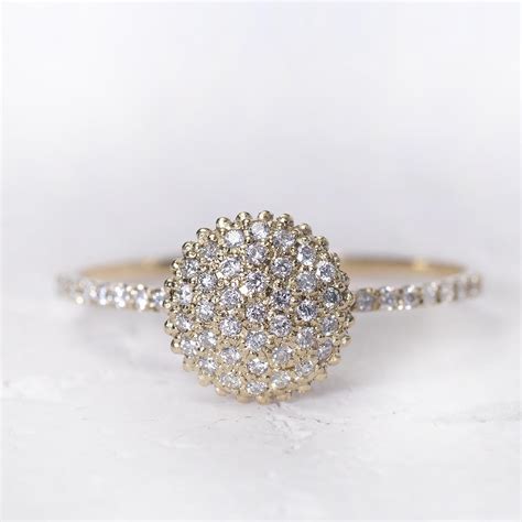 Diamond Pave Ring 14k Gold 55 Natural Diamonds Rjewelrylove