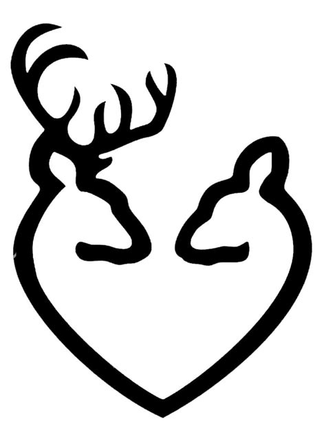 Buck And Doe In A Heart Shape Svg File Etsy