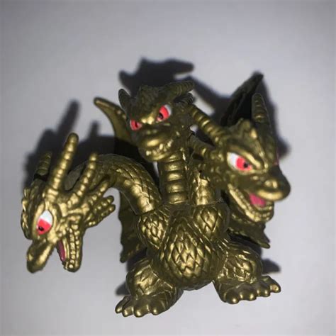 Miniature Godzilla 2and Chibi King Ghidorah Kaiju Bandai Toho 2013 Mini