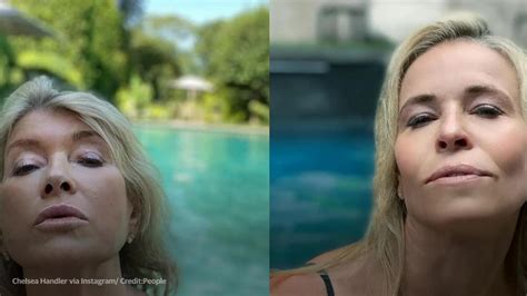 Chelsea Handler Re Creates Martha Stewarts Pool Selfie