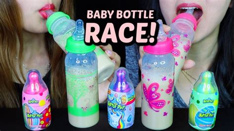 Baby Bottle Race Drinking Contest Coffee Milk Kimandliz Too Youtube