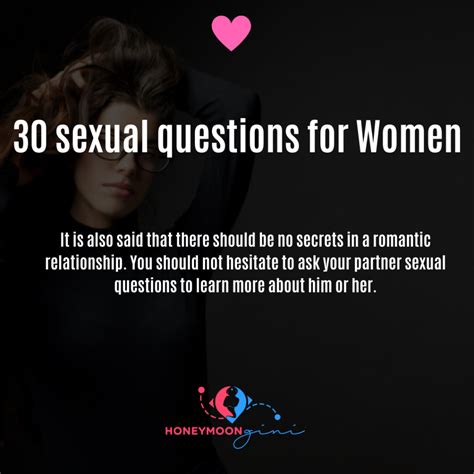 30 Sexual Questions For Women Honeymoongini