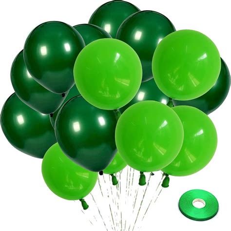 Zesliwy 100 Pack Green Latex Balloons 12 Inch Dark Green Balloons And