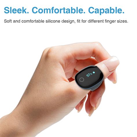 Lookee® O2ring By Wellue Continuous Overnight Ring Pulse Oximeter Oxygen Monitor Lookeetech
