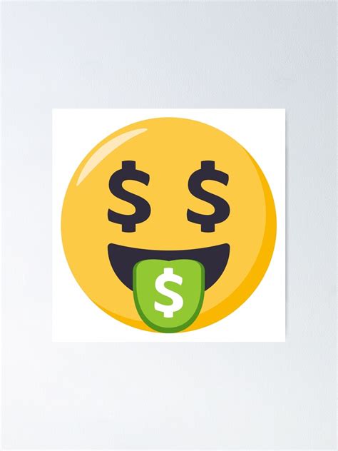 Joypixels™ Money Mouth Face Emoji Poster By Joypixels Redbubble