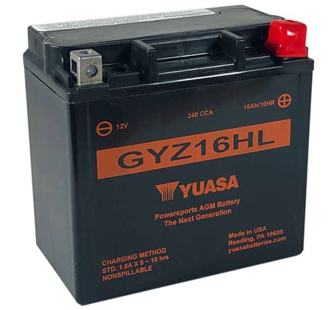 Yuasa GYZ16HL High Capacity 12V Motorcycle Battery | MDS Battery