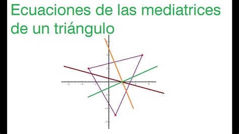 Ecuaciones De Las Mediatrices De Un Triángulo Youtube