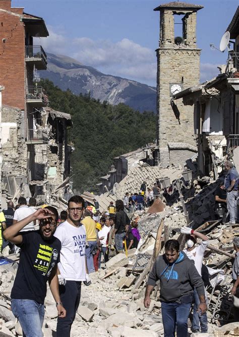 Photos Devastating Earthquake Rocks Central Italy International News