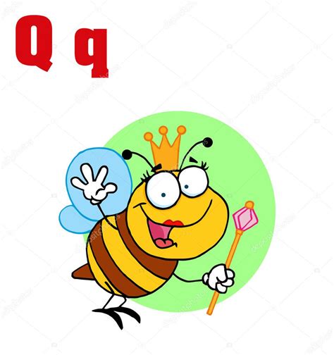 Funny Cartoons Alphabet Queen Bee Stock Photo By ©hittoon 2610027