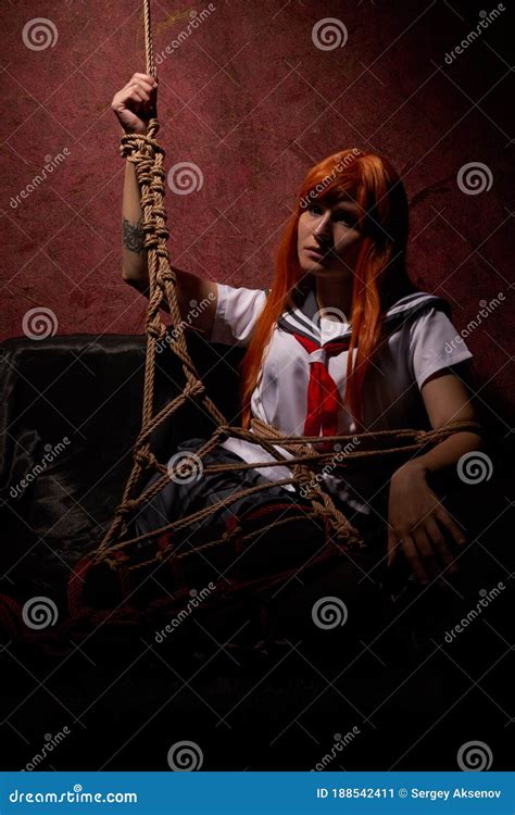 Anime Girl With A Shibari Knots Stock Image Image Of Female Bdsm The Best Porn Website