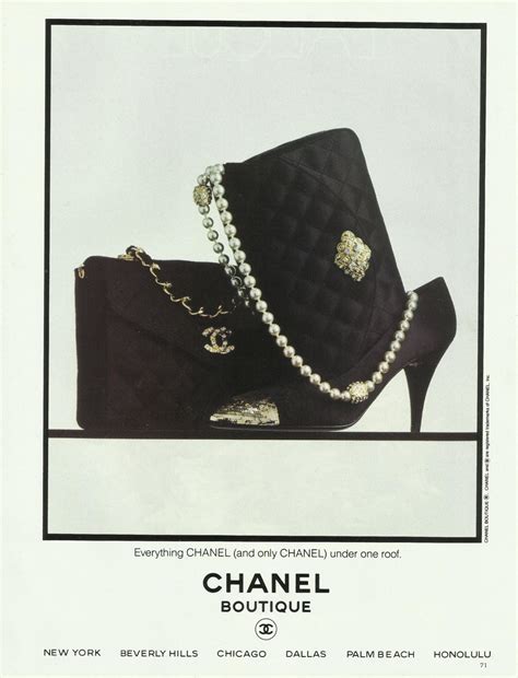 Chanel Boutique Original 1987 Vintage Ad W Color Photo Of A