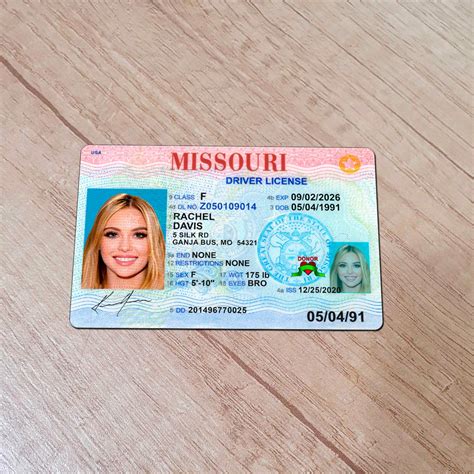 Trusted Missouri Temporary Driver License Template