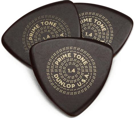 Dunlop 513p140 Primetone Triangle Smooth Guitar Picks 14mm 3 Pack