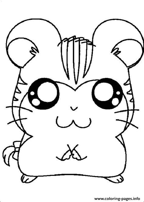 Hamtaro printable cute hamster coloring pages. Cute Hamster B3a2 Coloring Pages Printable