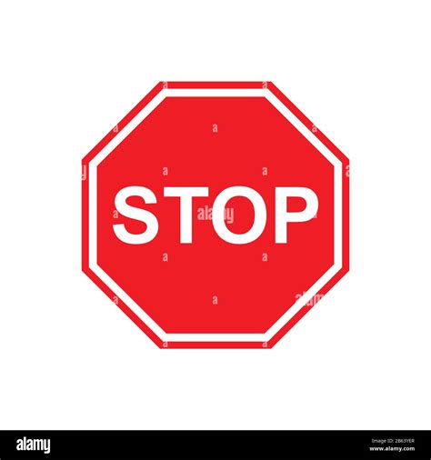 Red Stop Sign Icon Vector For Graphic Design Logo Web Site Social