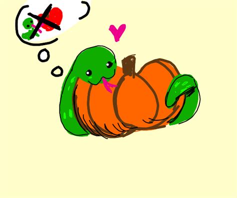 Snake Digging With A Pumpkin Drawception