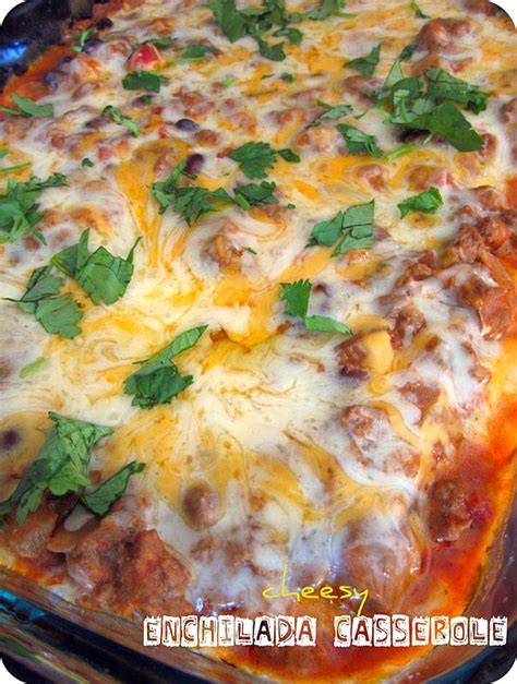 We are family and friends. Cheesy Enchilada Casserole on SixSistersStuff.com ...