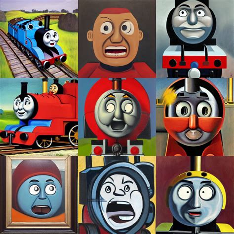 Portrait Of Thomas The Tank Engine S Angry Face Very Stable