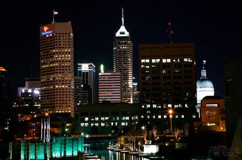 Indianapolis Skyline At Night