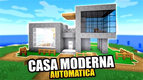 🔥 CASA MODERNA EN MINECRAFT AUTOMATICA FACIL + DESCARGA 1.12 - YouTube