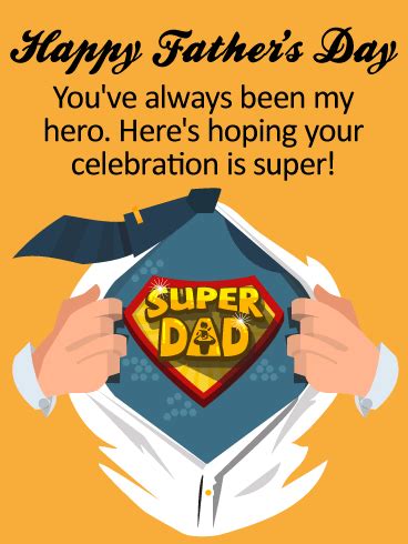 Fathers have just one problem with raising their daughters. To my Super Dad! Happy Father's Day Card | Birthday ...