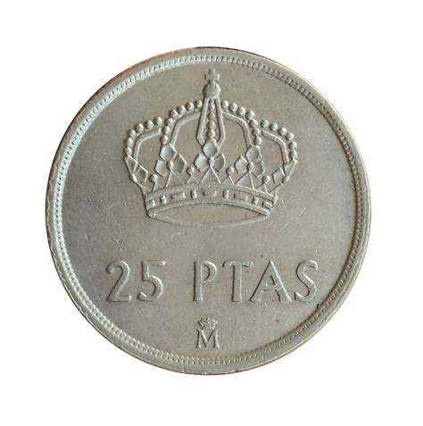 Numismática Moeda de Cuproníquel da Espanha 25 Pesetas 1982