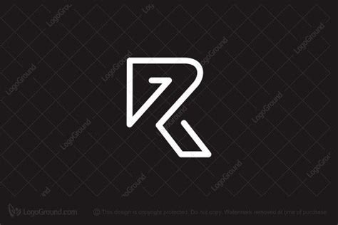 Letter R Logo Data Logo Letter R Typographic Logo