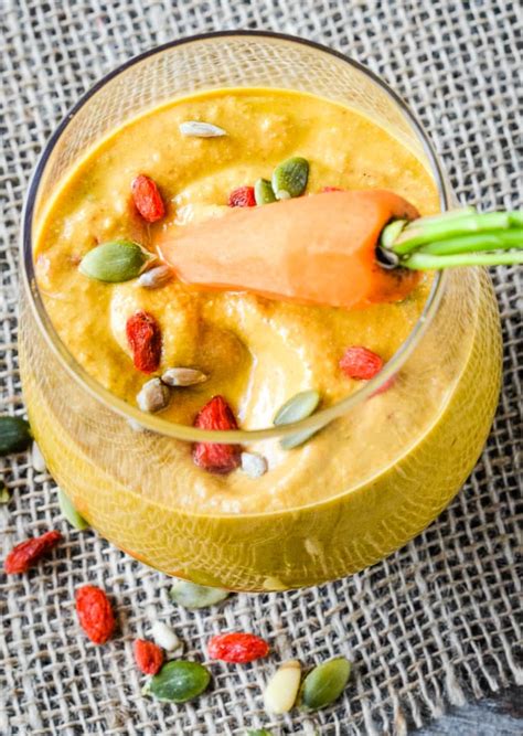 Super Healthy Carrot Turmeric And Ginger Smoothie Recipe Larder Love