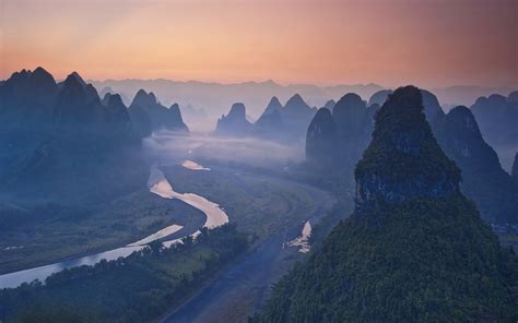 Nature Landscape Li River China River Wallpaper Coolwallpapersme