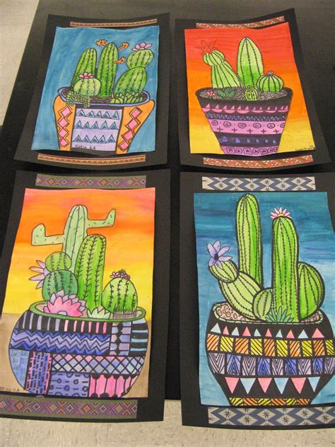 Jamestown Elementary Art Blog 5th Grade Mexican Cacti